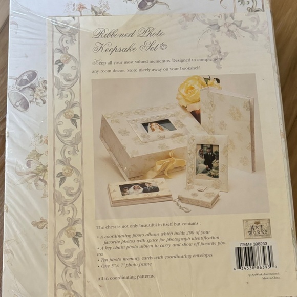 Wedding ribboned photo keepsake set - Picture 2 of 5